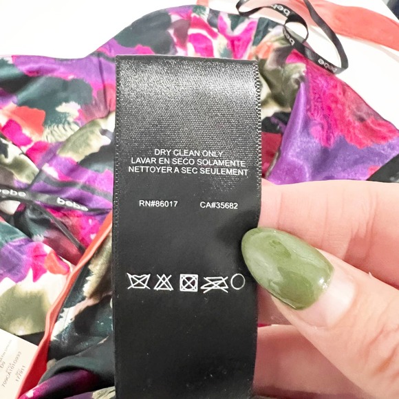 Bebe Sweetheart Satin Corset Top Dress Coral XS NWT - Picture 11 of 12